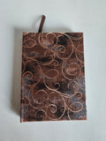 A6 Hardcover Journal Brown with Gold Swirls