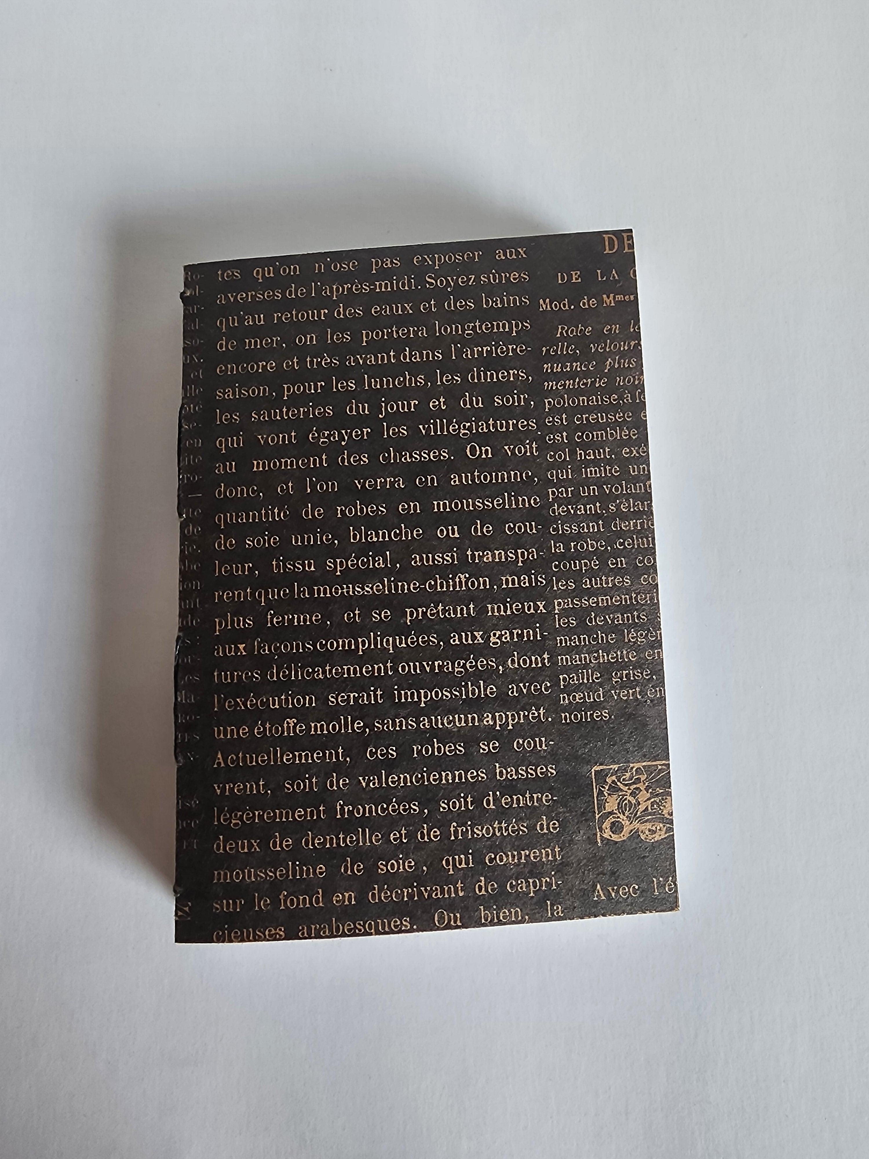 A6 French Link Notebook Black