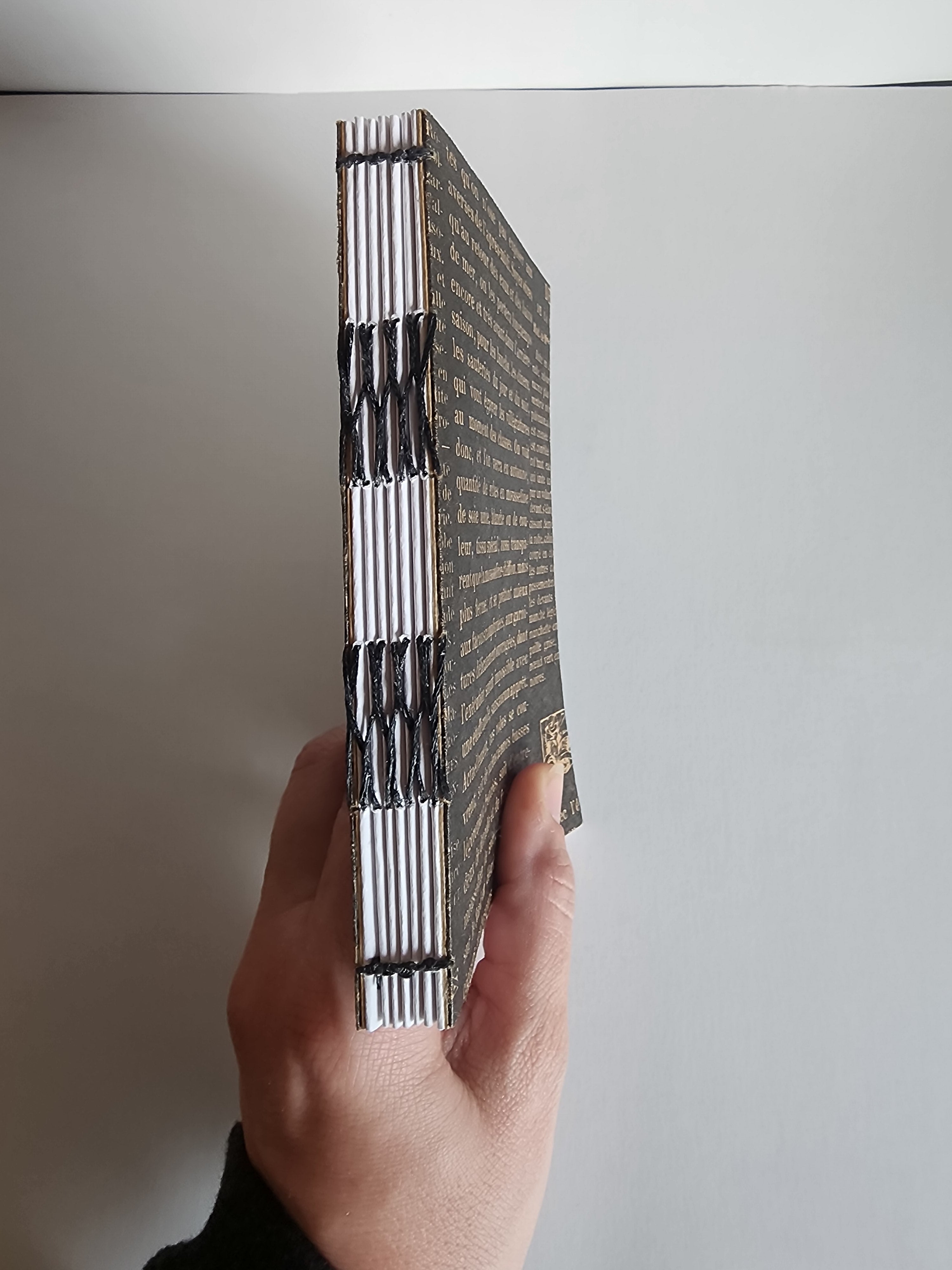 A6 French Link Notebook Black