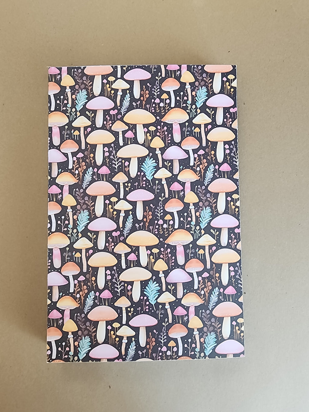 8.5x5 Exposed Binding Journal Colorful Mushrooms