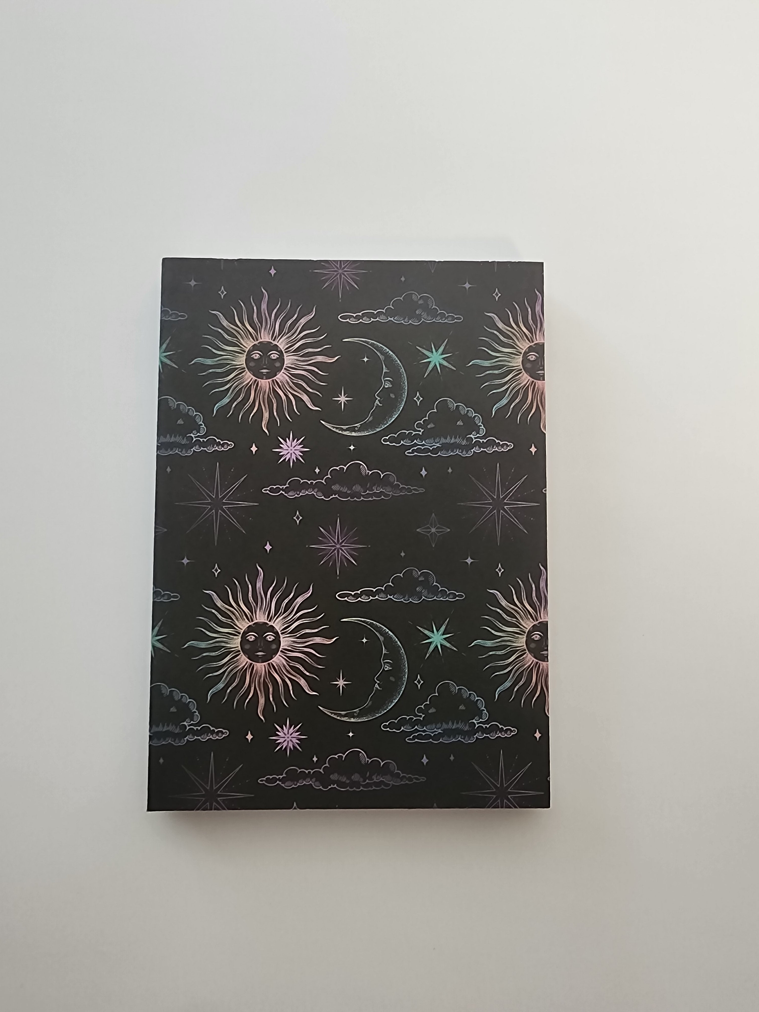 A6 Exposed Binding Journal Colorful Sun and Moon
