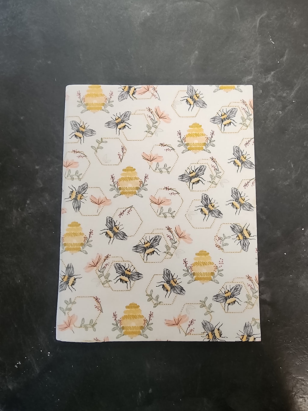 Large Refillable Composition Book Holder Bees