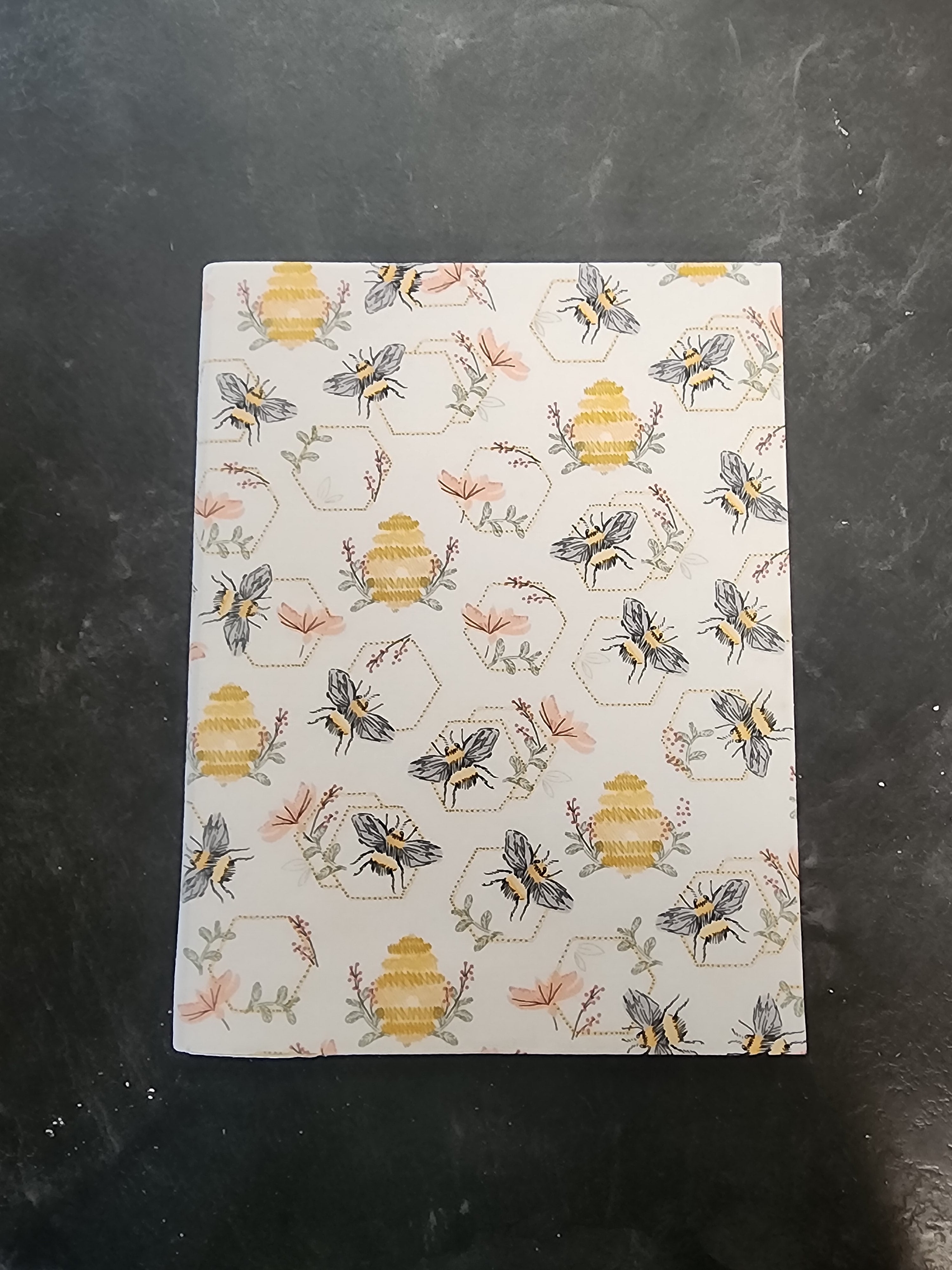 Large Refillable Composition Book Holder Bees
