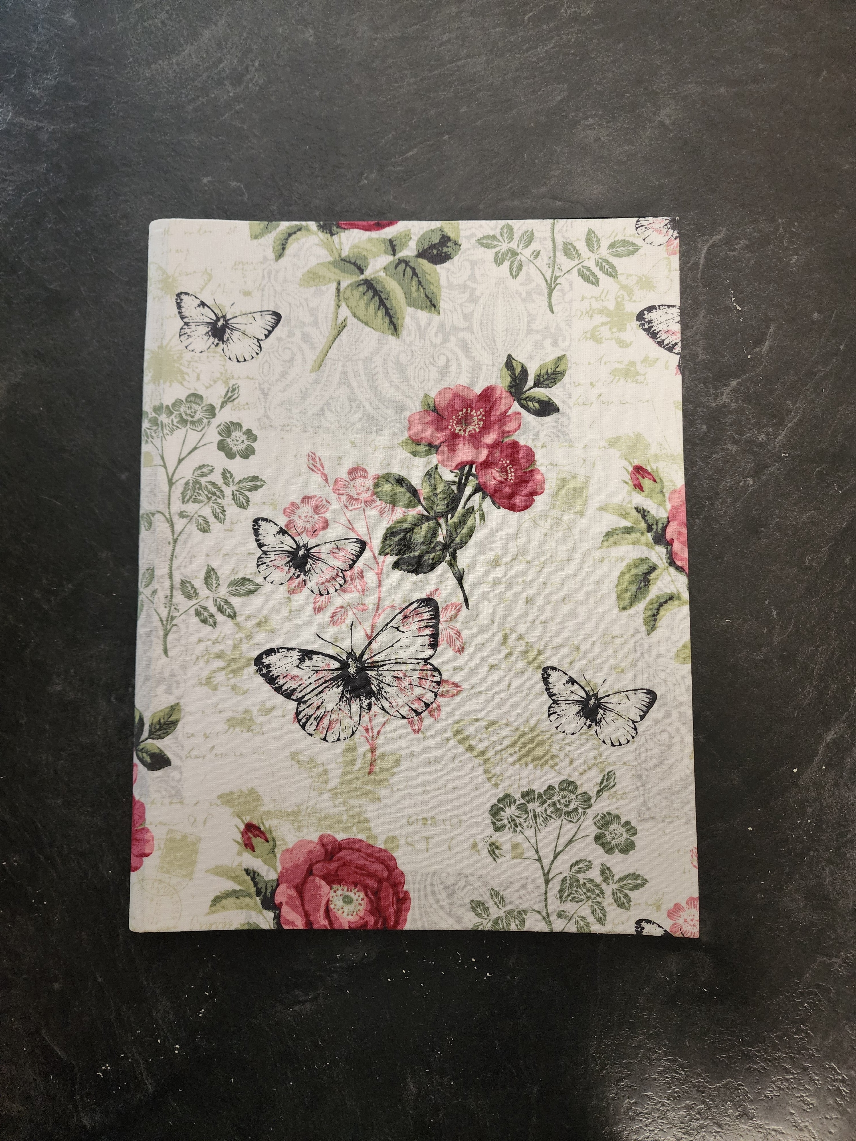 Refillable Legal Notepad Holder Red Flower