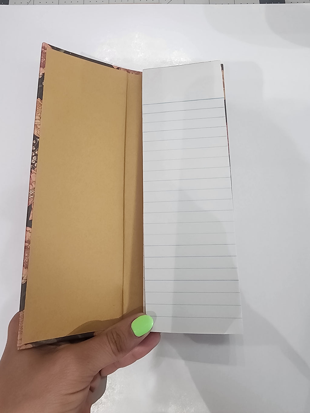 Hardcover Skinny Notepads Black Floral