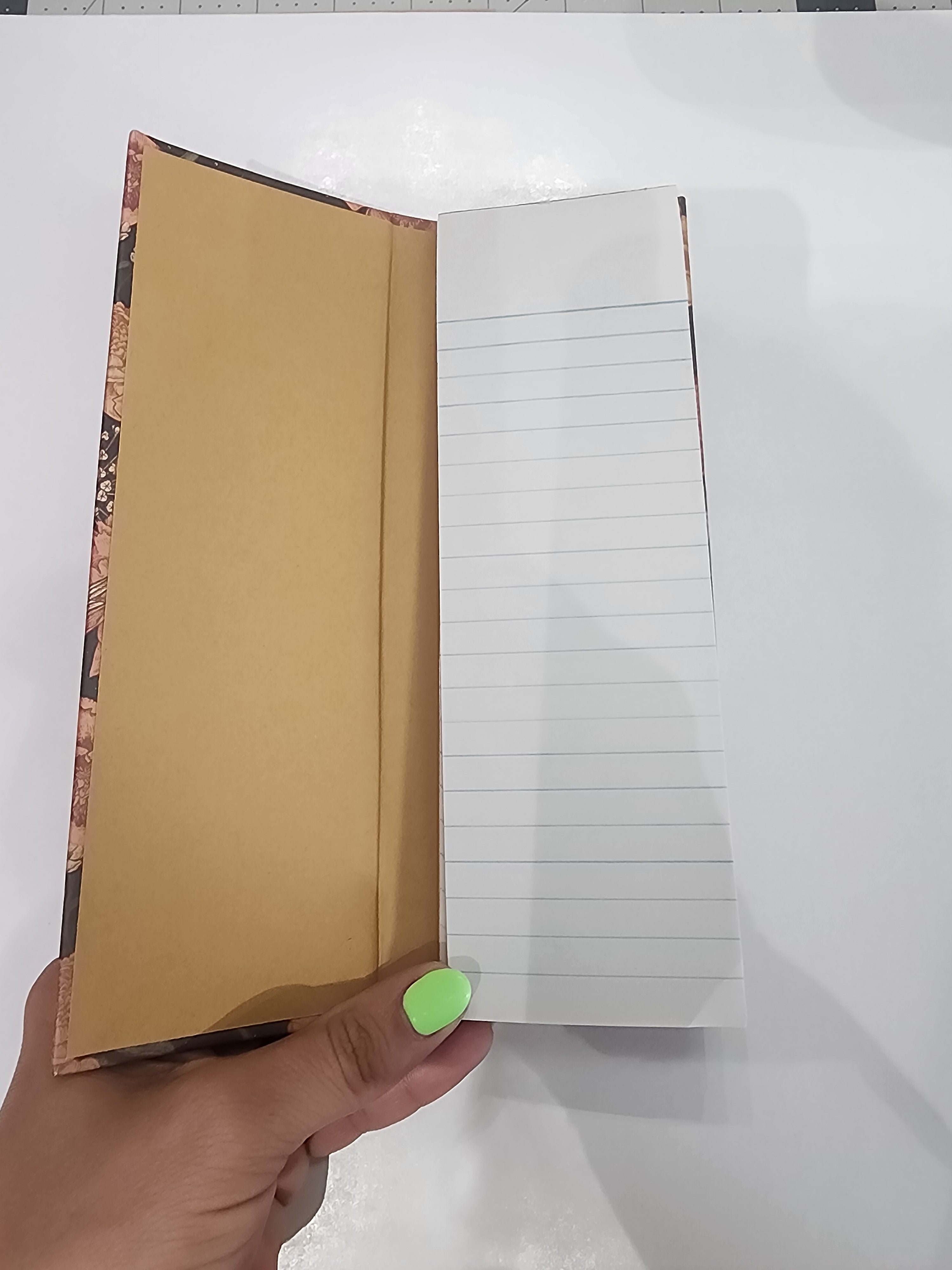 Hardcover Skinny Notepads Black Floral