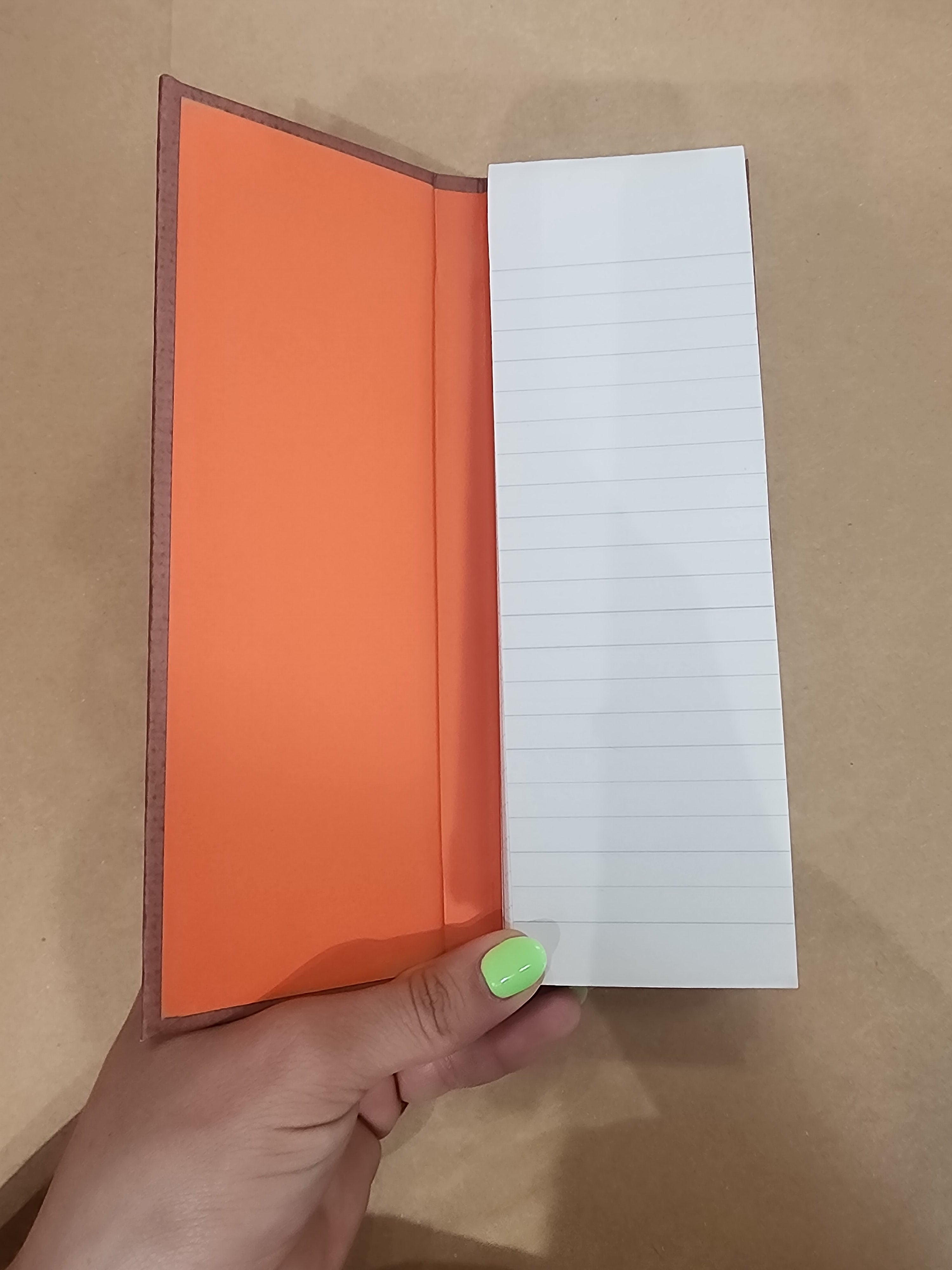 Hardcover Skilly Notepad Red and Orange