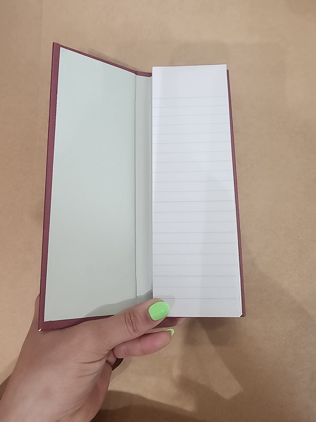 Hardcover Skinny Notepad White Inside