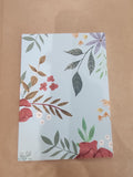 5x7 Perfect Bound Softcover Notebook Light Blue Floral