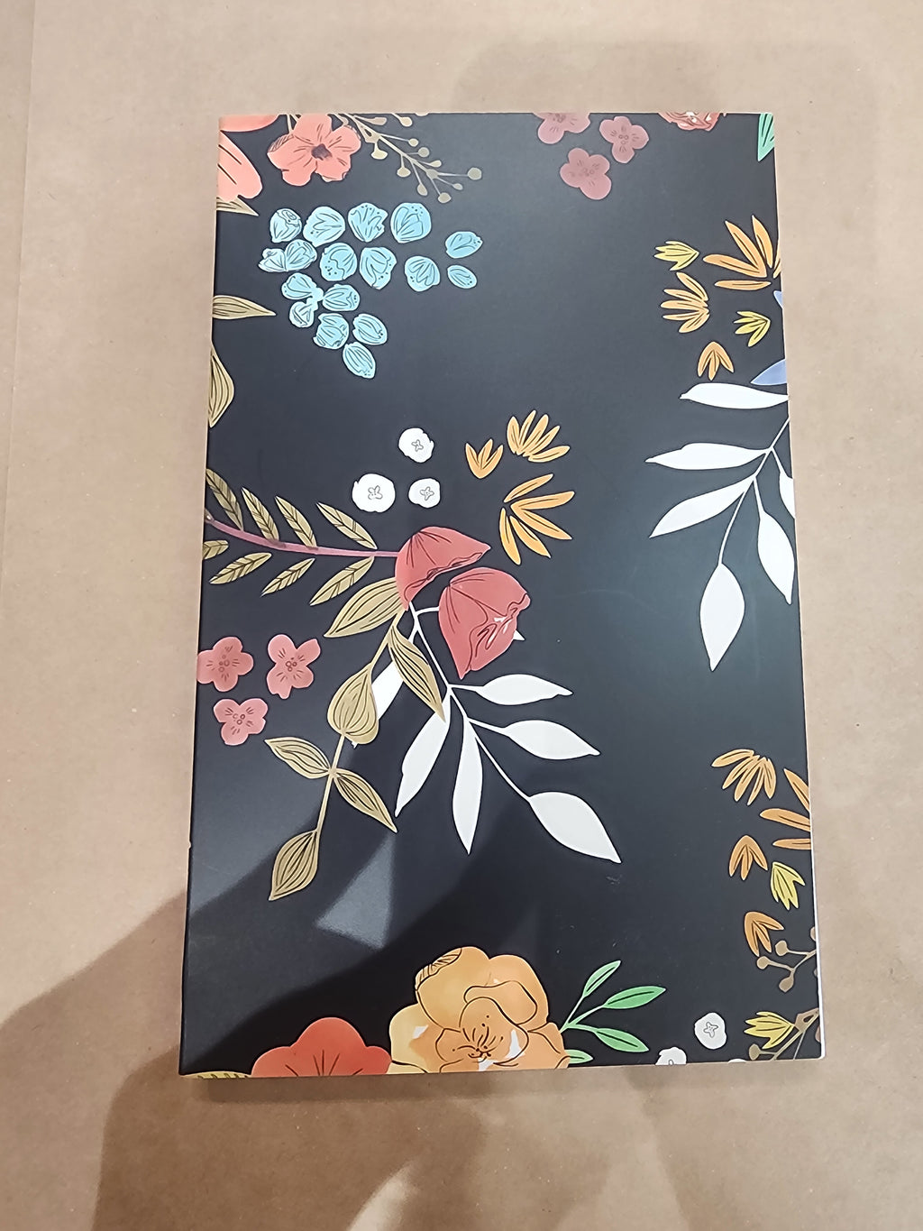 8x5 Softcover Perfect Bound Notebook Black Floral