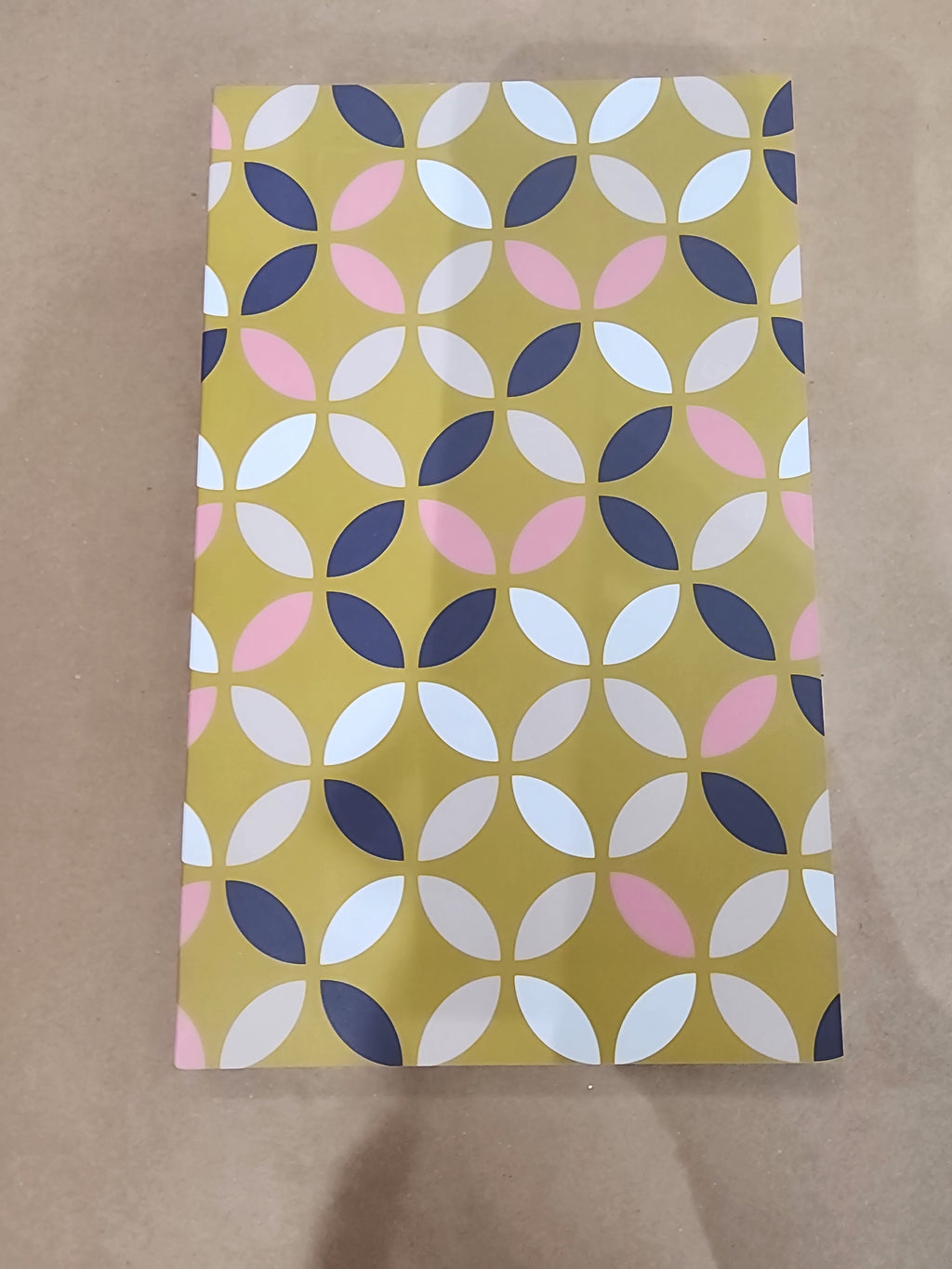 8x5 Softcover Perfect Bound Notebook Yellow Geo