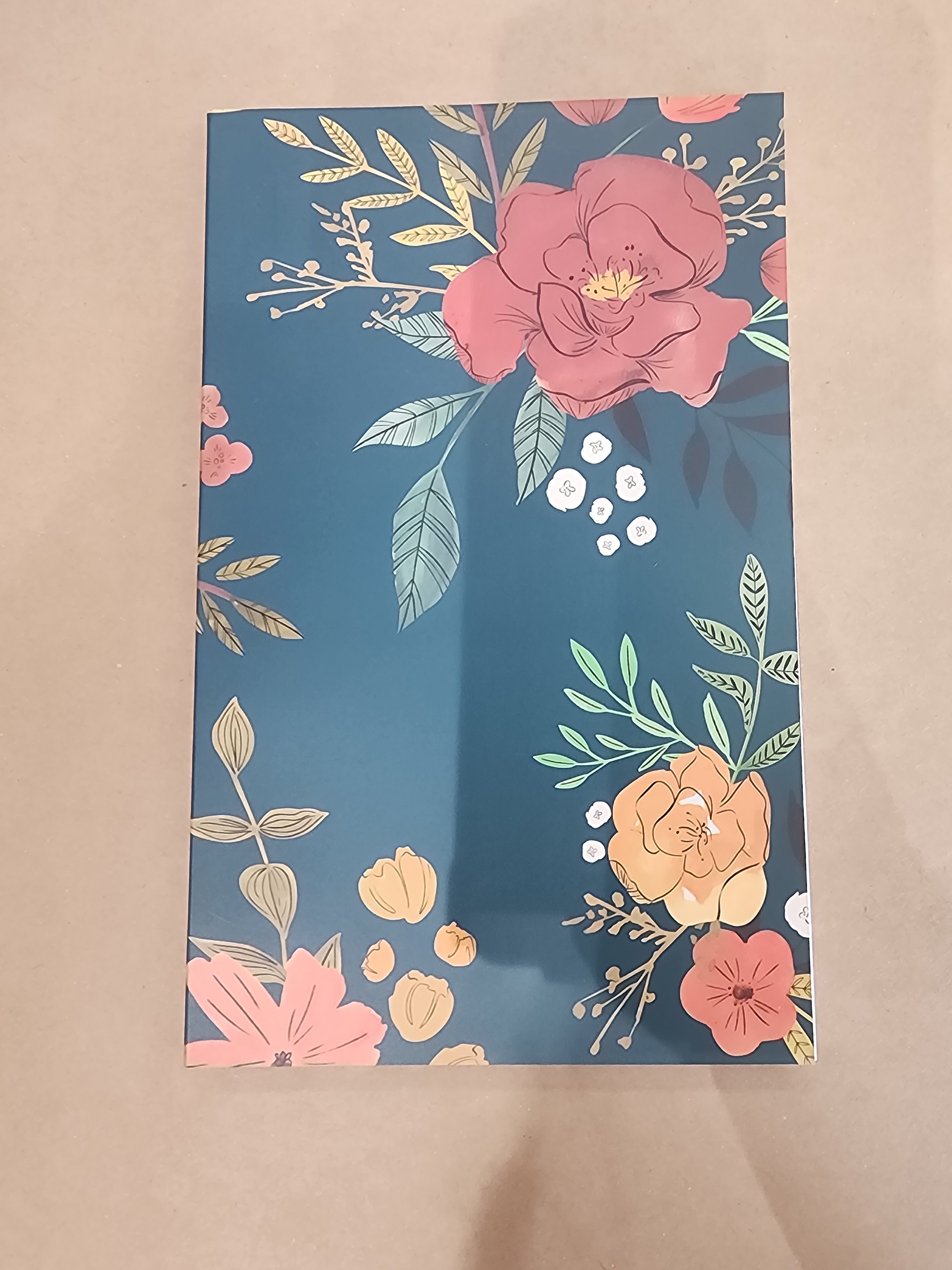 8x5 Softcover Perfect Bound Notebook Green Floral