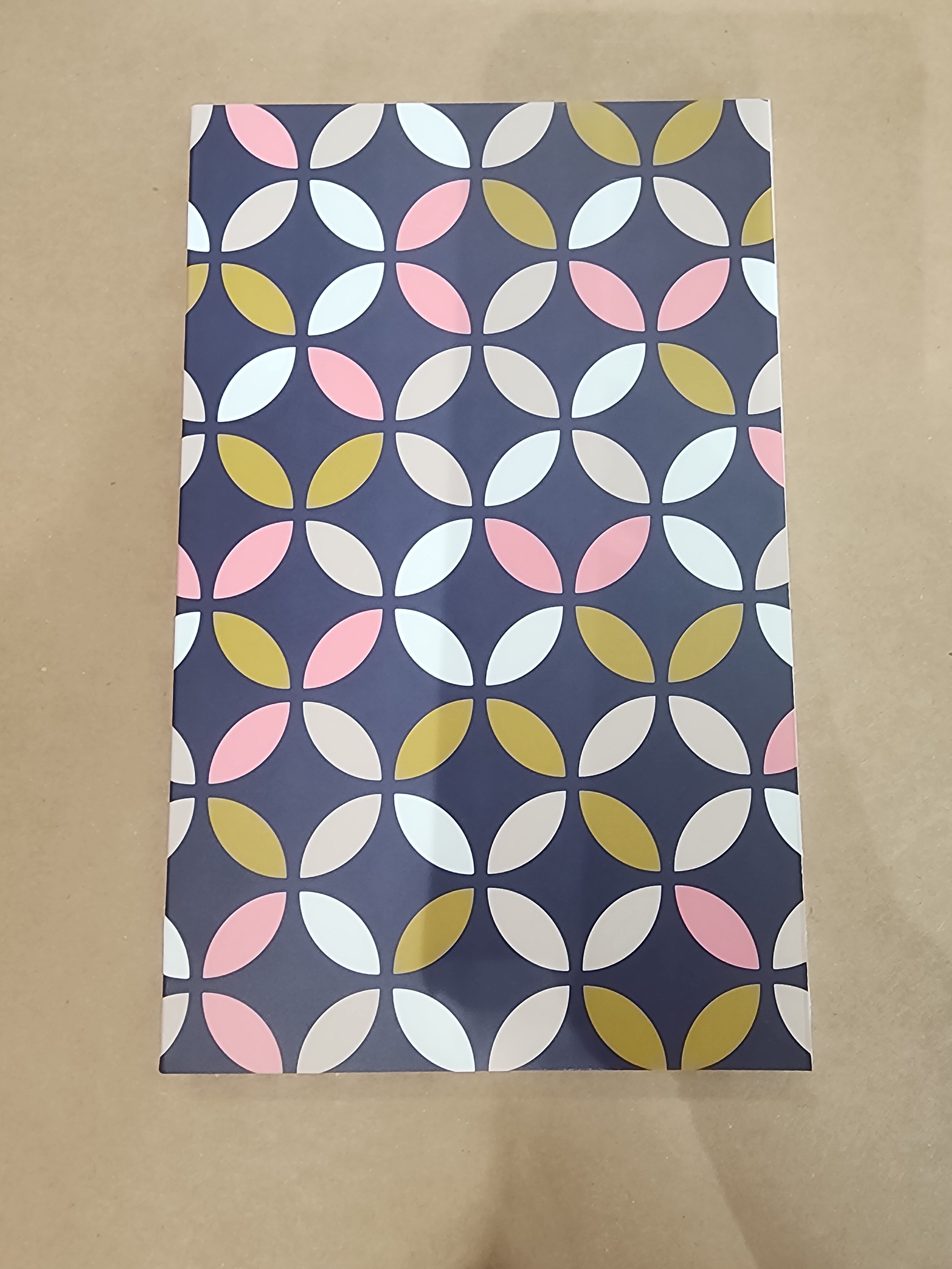 8x5 Softcover Perfect Bound Notebook Blue Geo