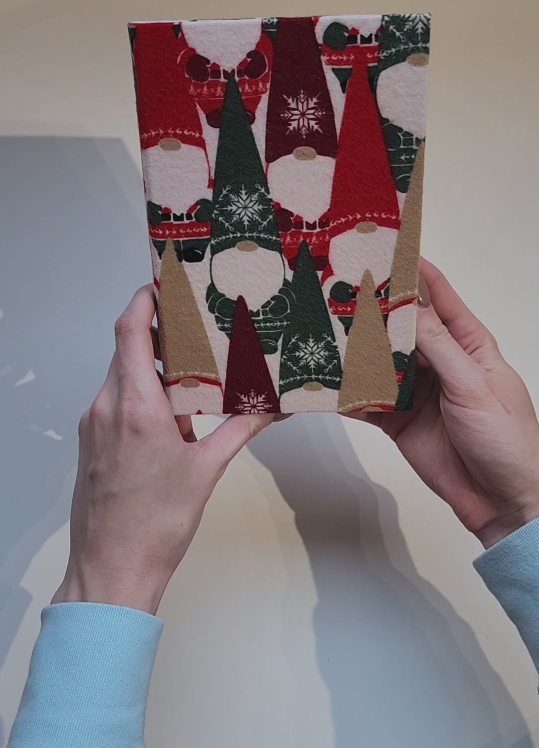 Fold-able Journal Christmas Gnomes